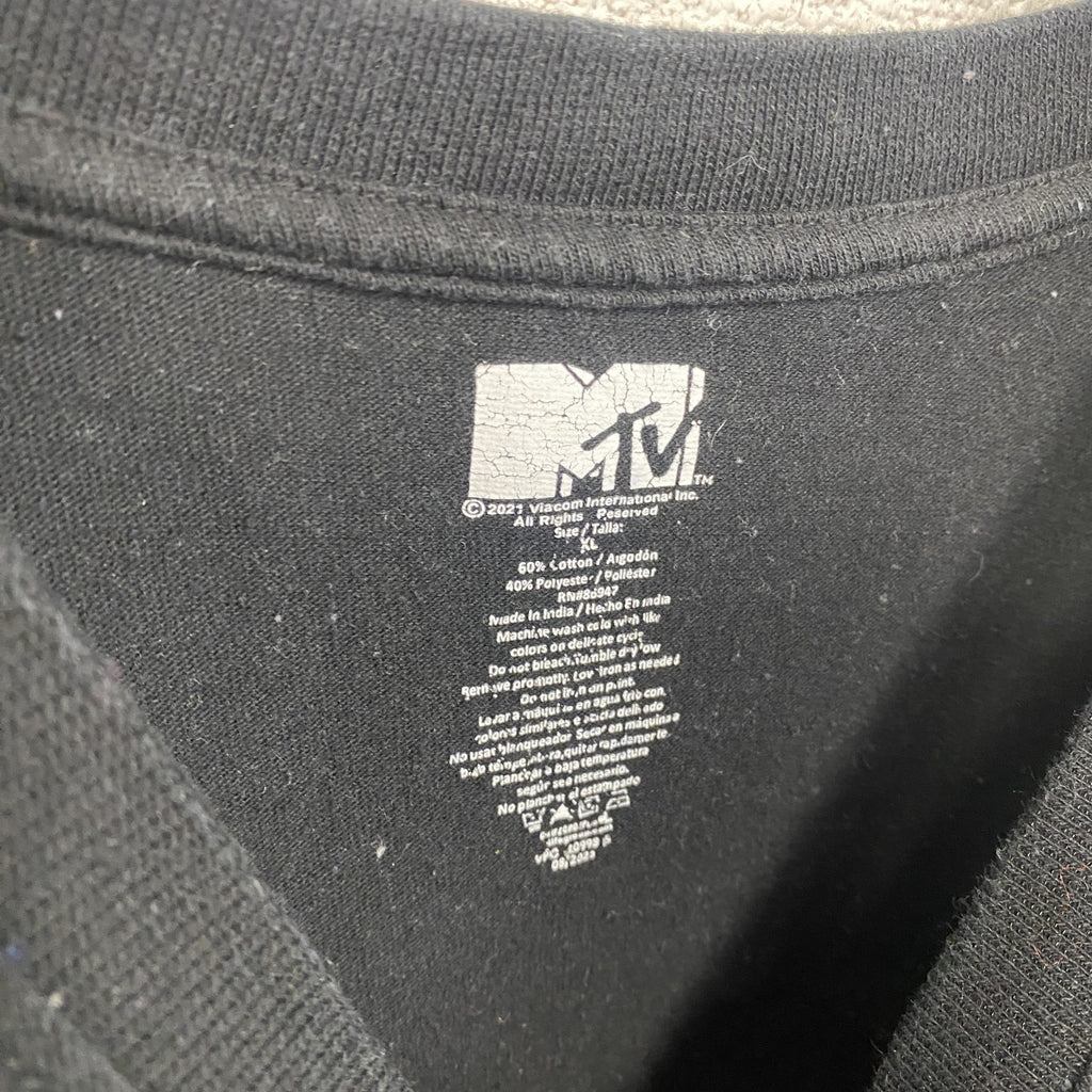 MTV　半袖プリントTシャツ　黒　ブラック　XLサイズ