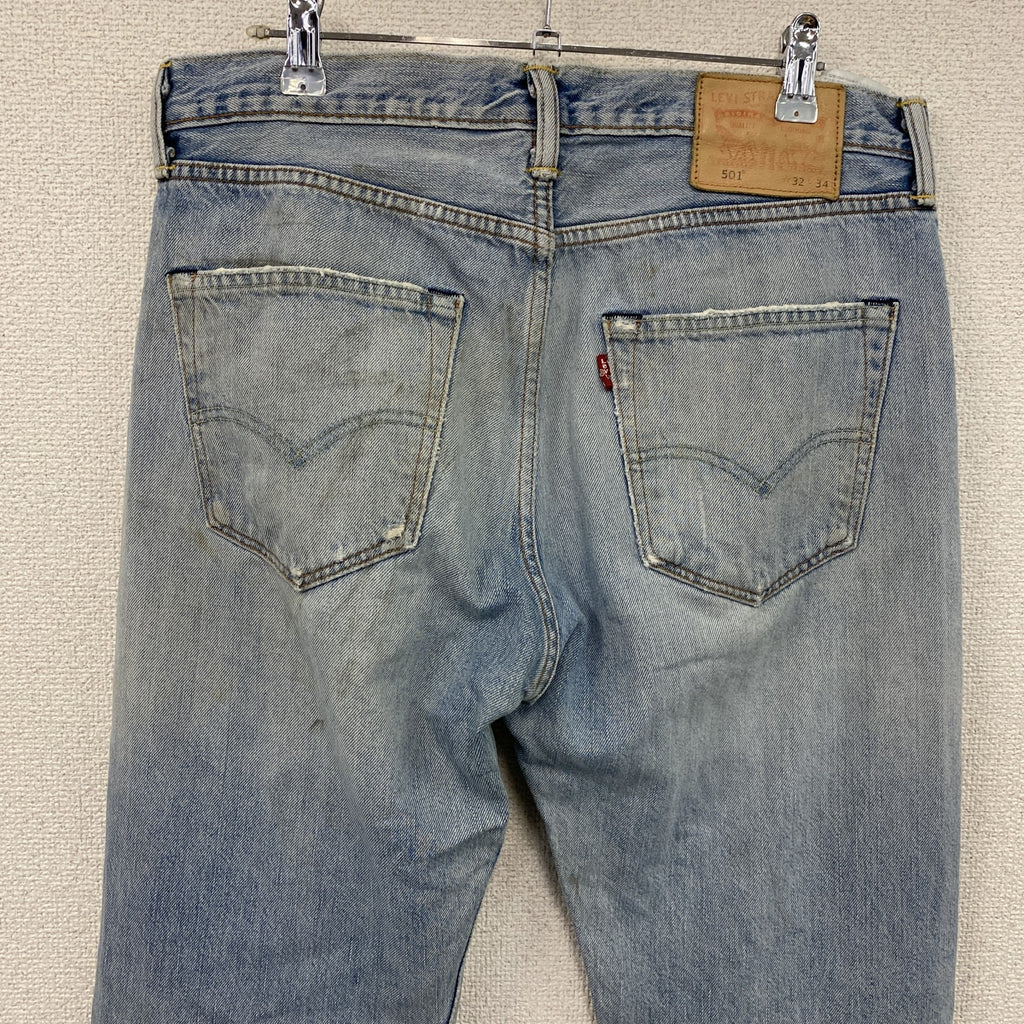 Levi’s　リーバイス　501　ダメージデニムパンツ/ジーンズ　ボタンフライ　縦落ち　インディゴ　W32サイズ