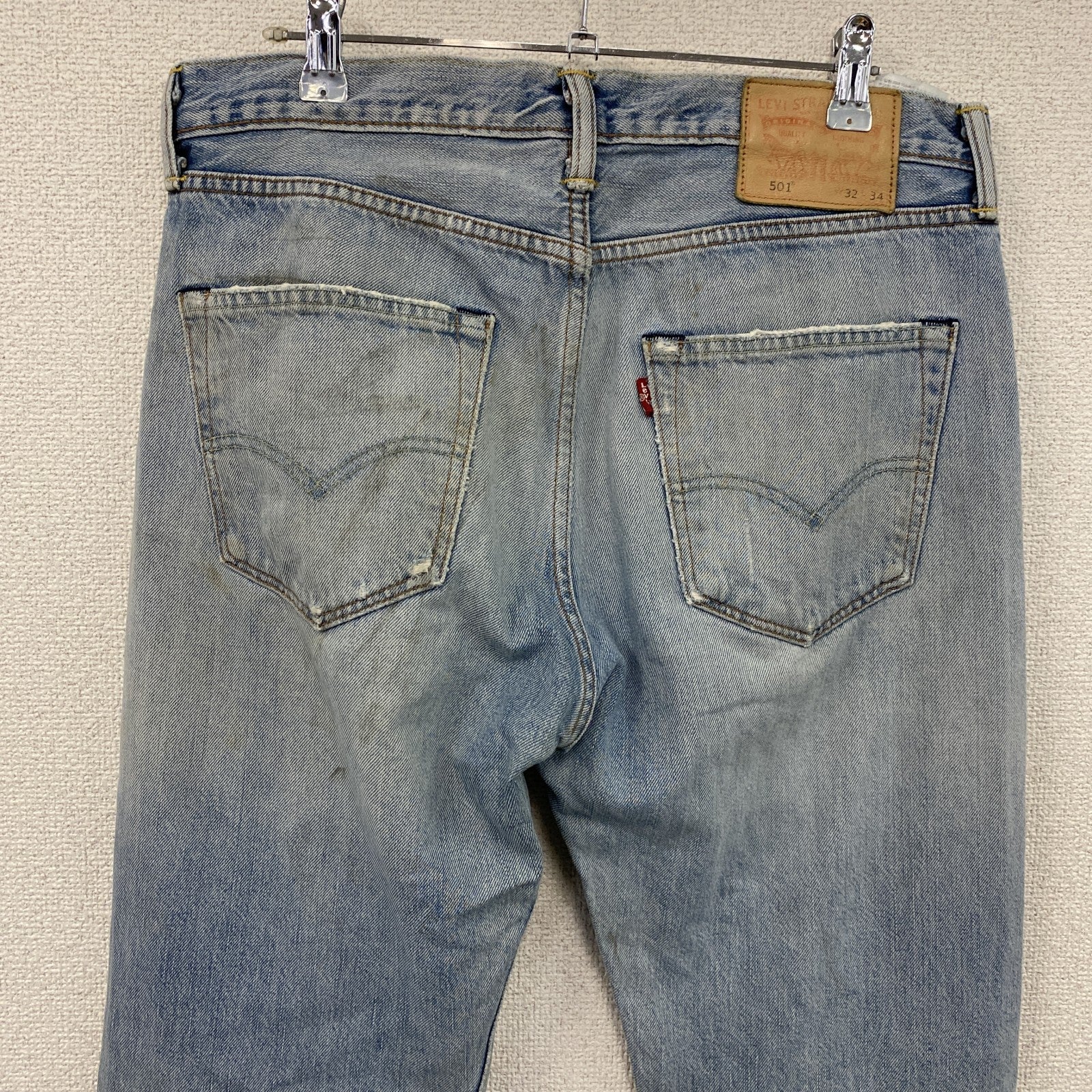 Levi’s　リーバイス　501　ダメージデニムパンツ/ジーンズ　ボタンフライ　縦落ち　インディゴ　W32サイズ