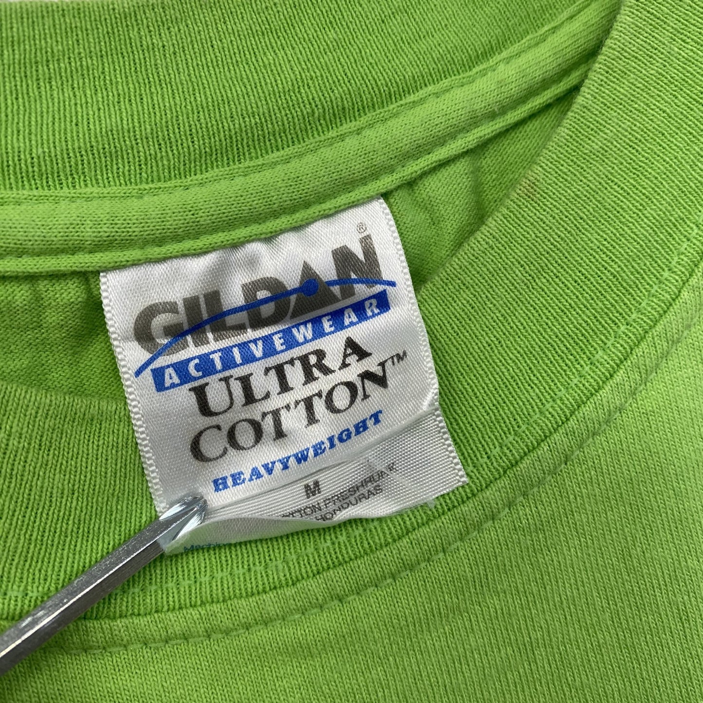 GILDAN　ギルダン　半袖プリントTシャツ　胸ポケット　黄緑　ライトグリーン　Mサイズ