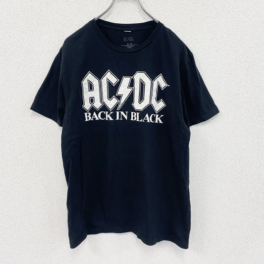 AC/DC　半袖音楽プリントTシャツ　ラウドロック　黒　ブラック　Mサイズ