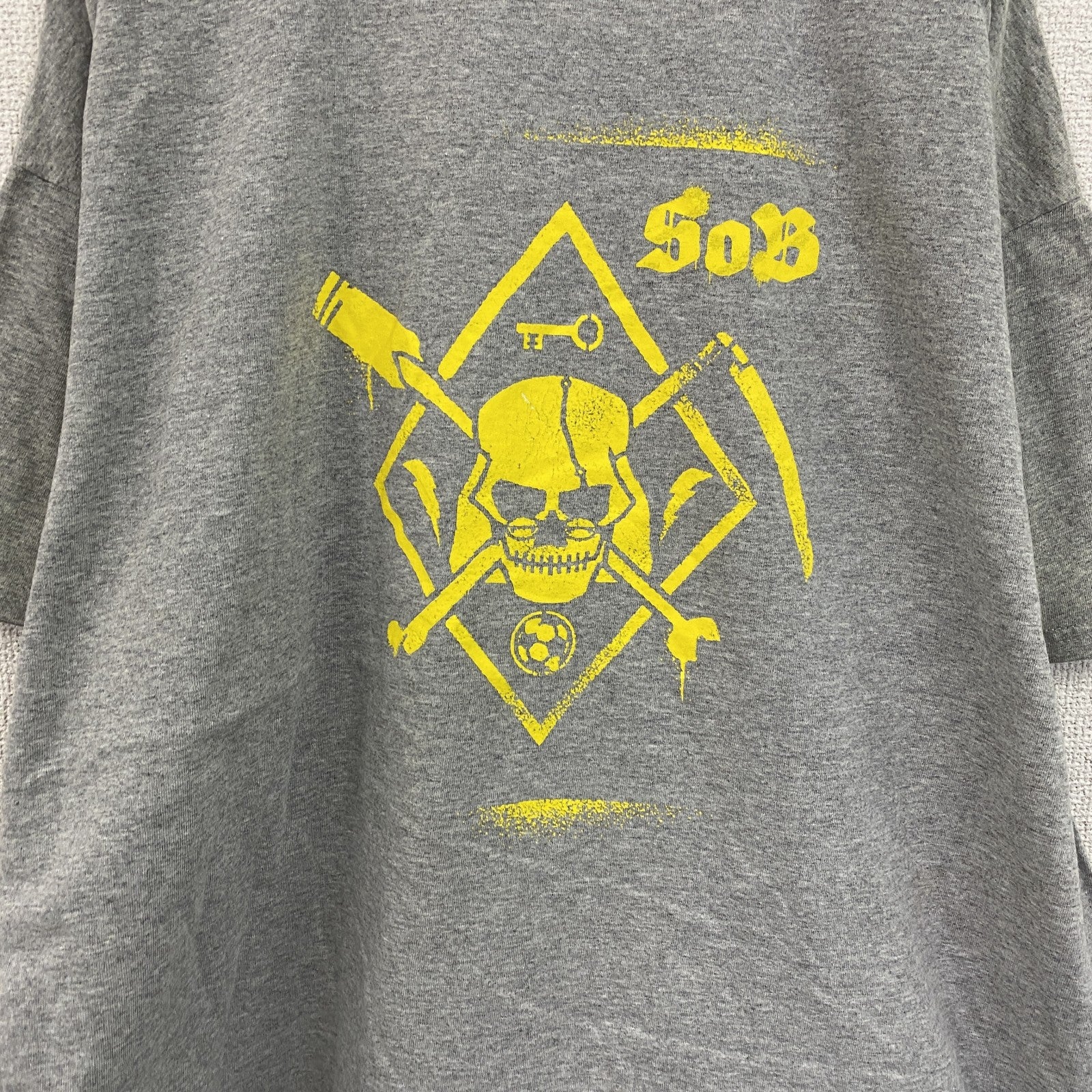 GILDAN　ギルダン　S.O.B　半袖プリントTシャツ　バンドT　グレー　2XLサイズ