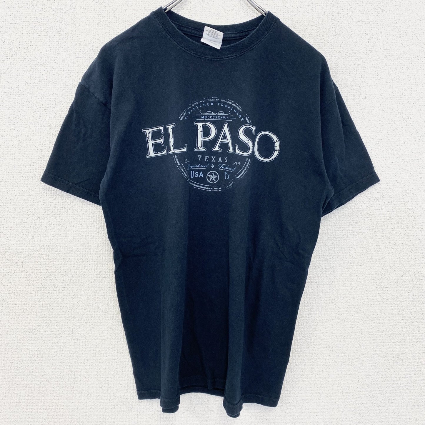 古着 used　GILDAN ギルダン　半袖プリントTシャツ　EL PASO エル・パソ　黒　ブラック　Mサイズ