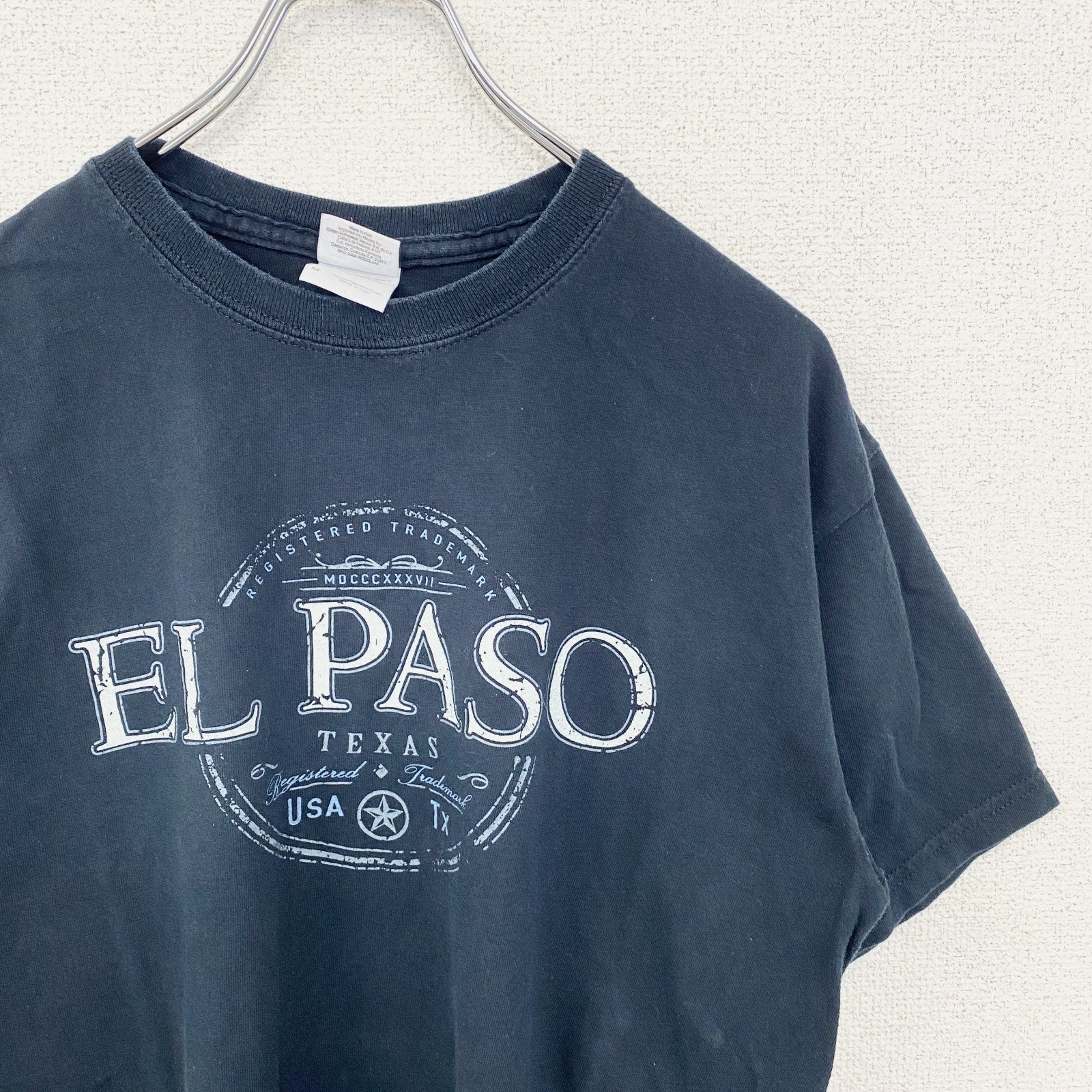 古着 used　GILDAN ギルダン　半袖プリントTシャツ　EL PASO エル・パソ　黒　ブラック　Mサイズ