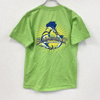 GILDAN　ギルダン　半袖プリントTシャツ　胸ポケット　黄緑　ライトグリーン　Mサイズ