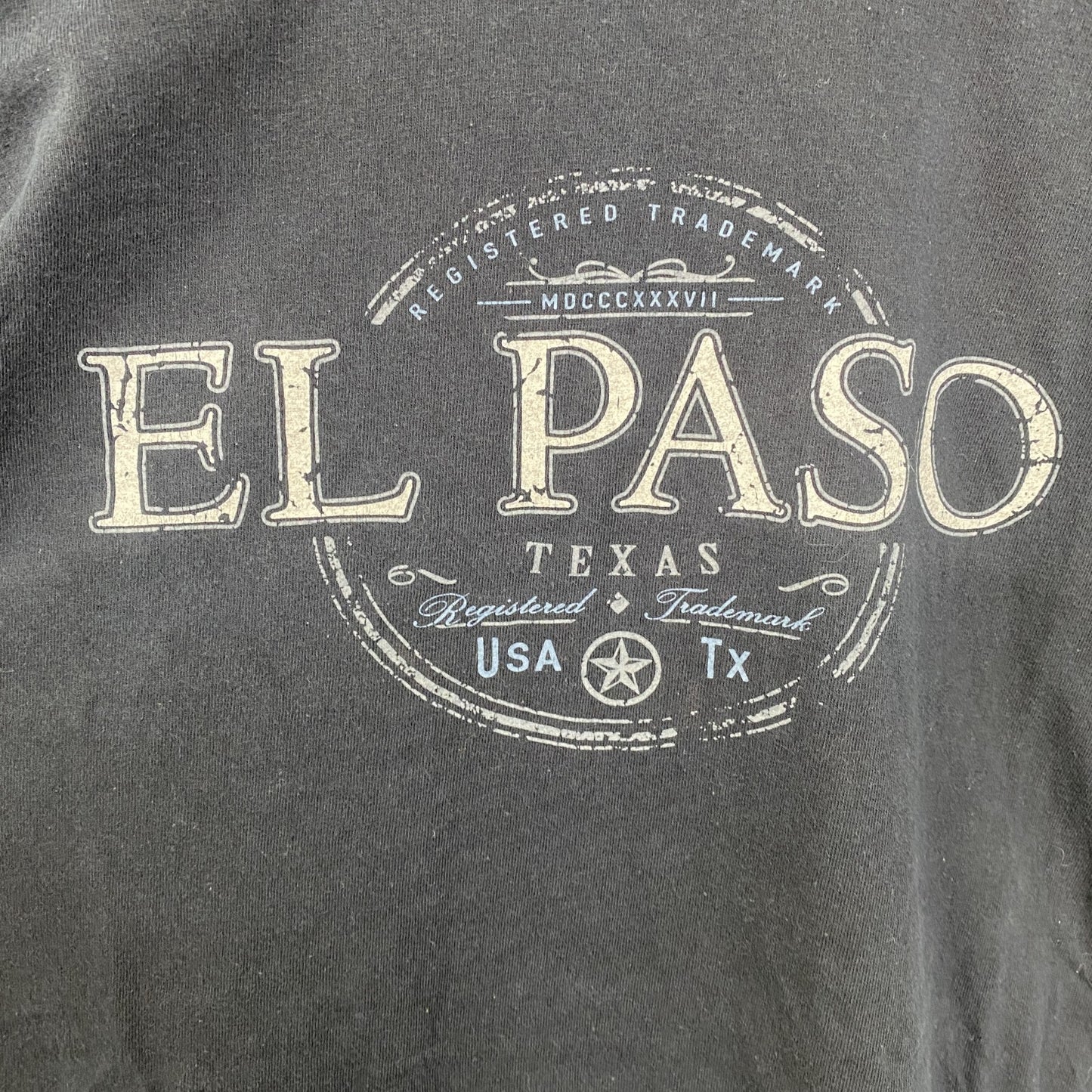 古着 used　GILDAN ギルダン　半袖プリントTシャツ　EL PASO エル・パソ　黒　ブラック　Mサイズ