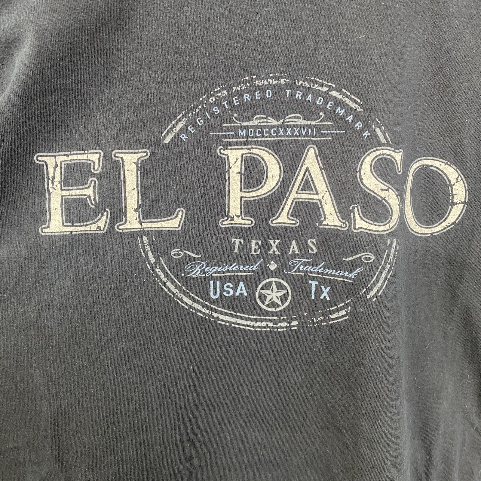古着 used　GILDAN ギルダン　半袖プリントTシャツ　EL PASO エル・パソ　黒　ブラック　Mサイズ