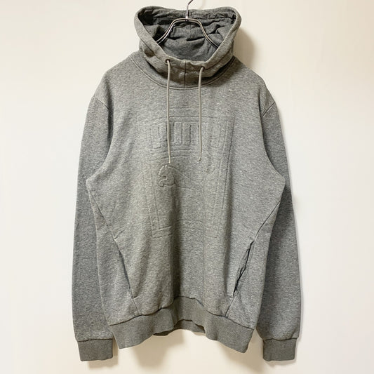 PUMA　プーマ　スウェットパーカー/フーディ　ハイネック　デカロゴ　灰色　グレー　Mサイズ