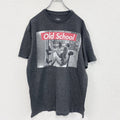 BAT MAN　バットマン　半袖プリントTシャツ　アメコミT　灰色　ダークグレー　Lサイズ