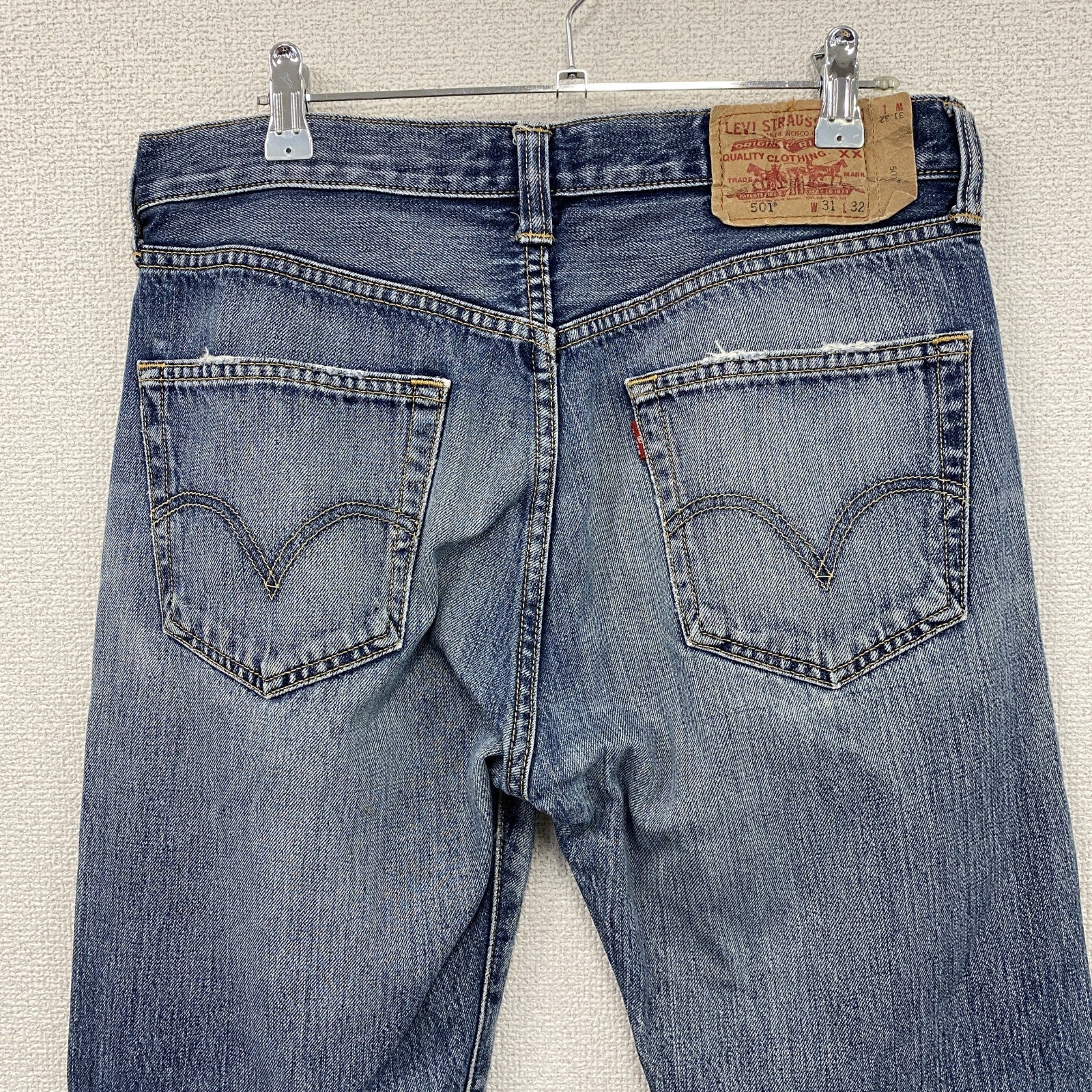 Levi’s　リーバイス　501　デニムパンツ/ジーンズ　縦落ち　鬼ヒゲ　ボタンフライ　インディゴ　W31サイズ