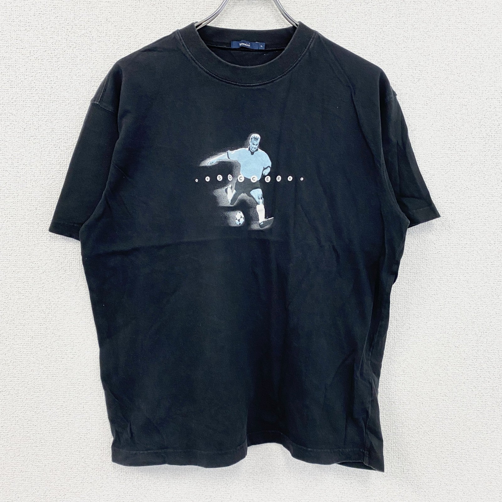 bossini　半袖プリントTシャツ　黒　ブラック　Lサイズ