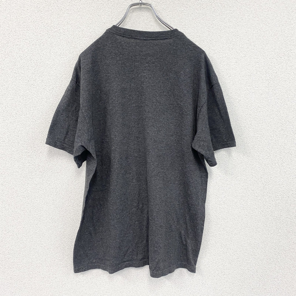 BAT MAN　バットマン　半袖プリントTシャツ　アメコミT　灰色　ダークグレー　Lサイズ