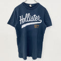 古着 used　HOLLISTER ホリスター　90s　半袖プリントTシャツ　クルーネック　シンプルデザイン　ネイビー　Mサイズ