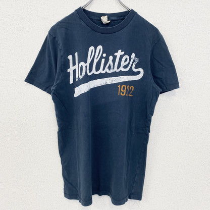古着 used　HOLLISTER ホリスター　90s　半袖プリントTシャツ　クルーネック　シンプルデザイン　ネイビー　Mサイズ