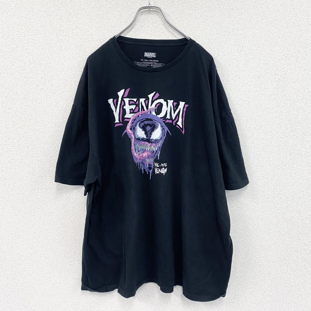 MARVEL　マーベル　半袖プリントTシャツ　キャラクターT　VENOM　ヴェノム　黒　ブラック　3XLサイズ