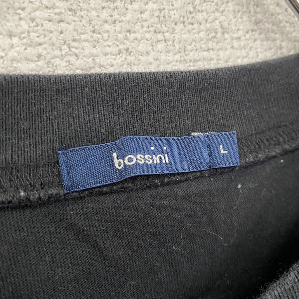 bossini　半袖プリントTシャツ　黒　ブラック　Lサイズ