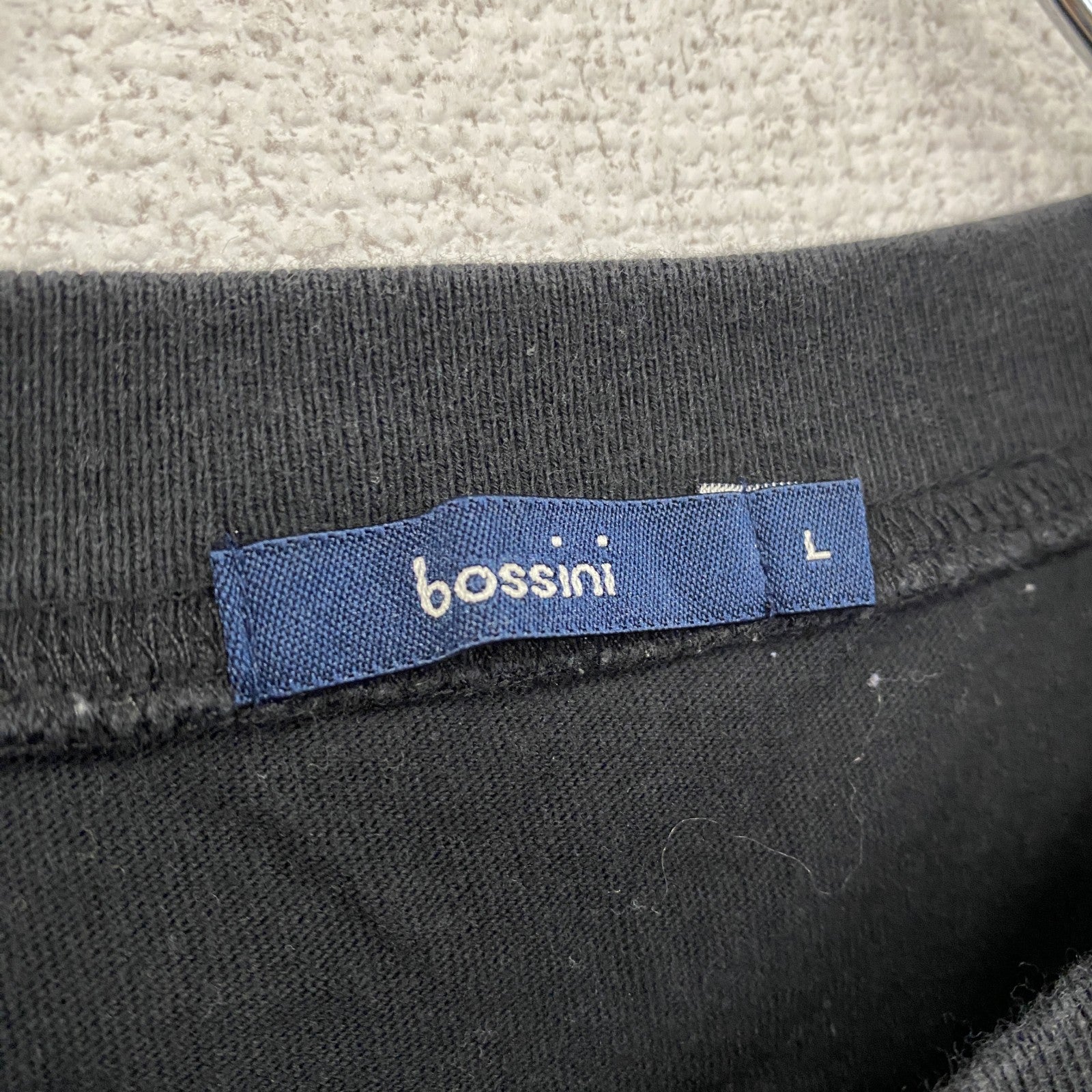 bossini　半袖プリントTシャツ　黒　ブラック　Lサイズ
