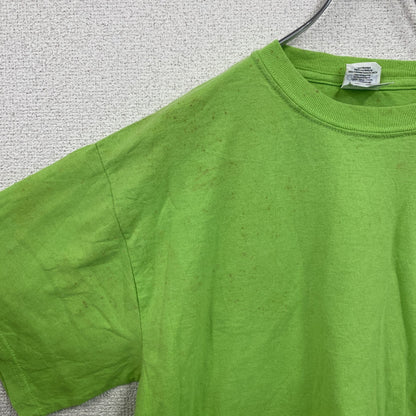 GILDAN　ギルダン　半袖プリントTシャツ　黄緑　ライトグリーン　Mサイズ　古着