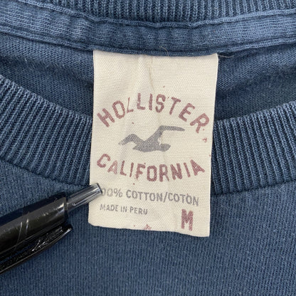 古着 used　HOLLISTER ホリスター　90s　半袖プリントTシャツ　クルーネック　シンプルデザイン　ネイビー　Mサイズ
