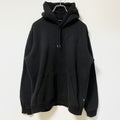古着 used　PUMA プーマ　長袖ワンポイントロゴデザインパーカー　スウェットフーディ　黒　カジュアル　前ポケット　Mサイズ