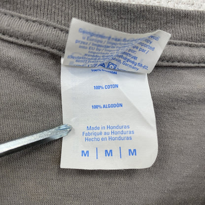 PORT&COMPANY　半袖プリントTシャツ　ブロックプリント　英字プリント　ソフトボール　灰色　グレー　Mサイズ