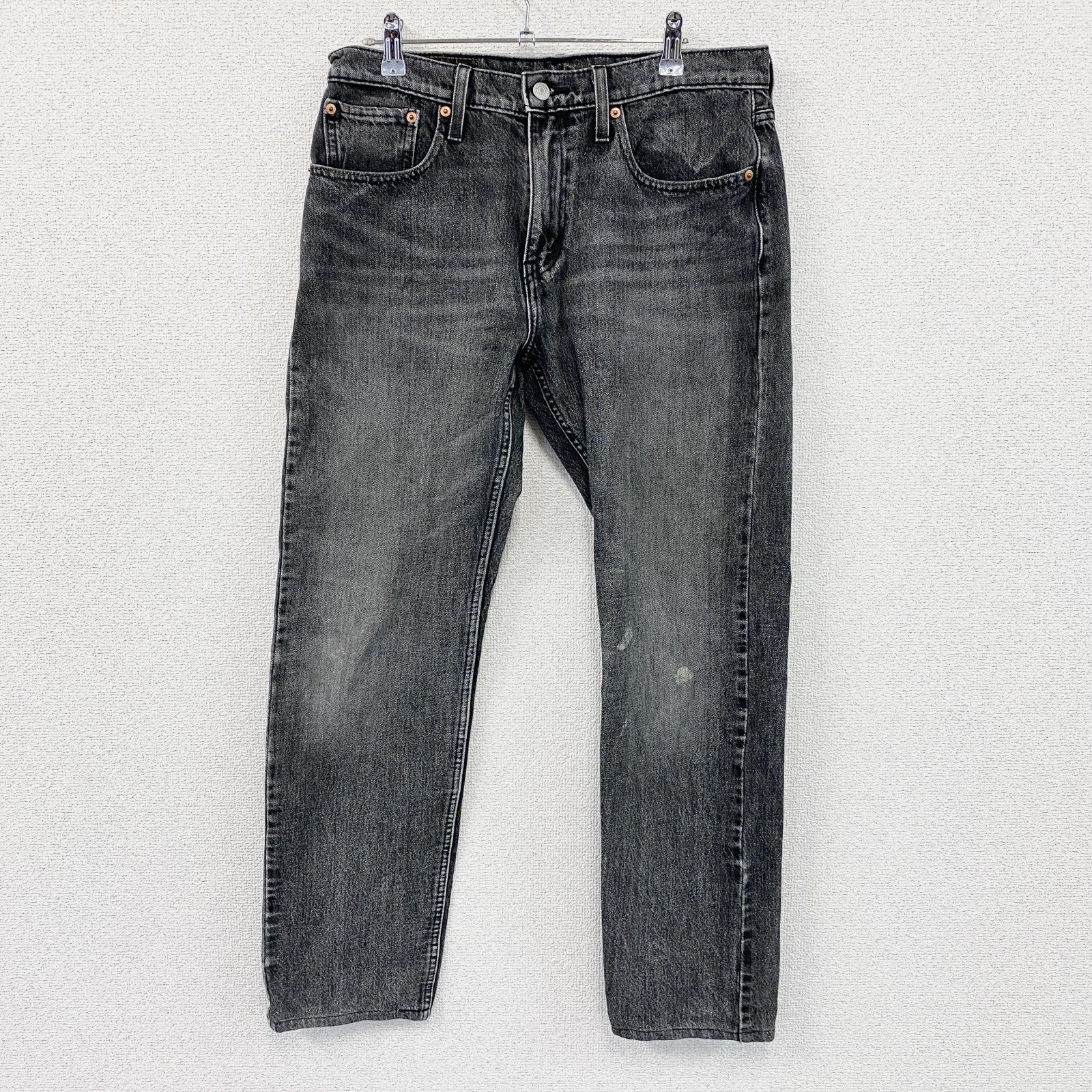 Levi’s　リーバイス　502　ブラックデニムパンツ/ジーンズ　ジップフライ　縦落ち　黒　ブラック　W32サイズ