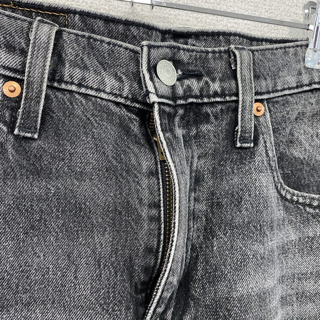 Levi’s　リーバイス　502　ブラックデニムパンツ/ジーンズ　ジップフライ　縦落ち　黒　ブラック　W32サイズ