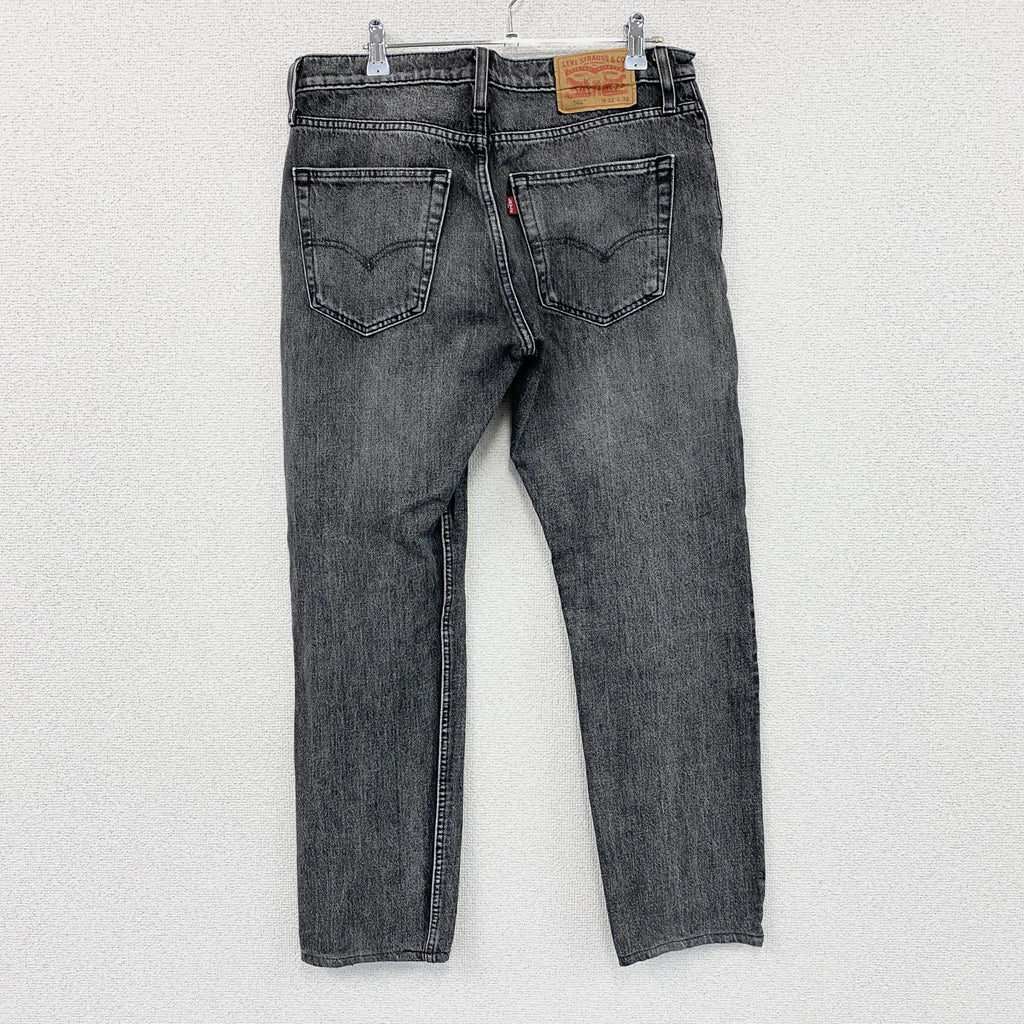 Levi’s　リーバイス　502　ブラックデニムパンツ/ジーンズ　ジップフライ　縦落ち　黒　ブラック　W32サイズ