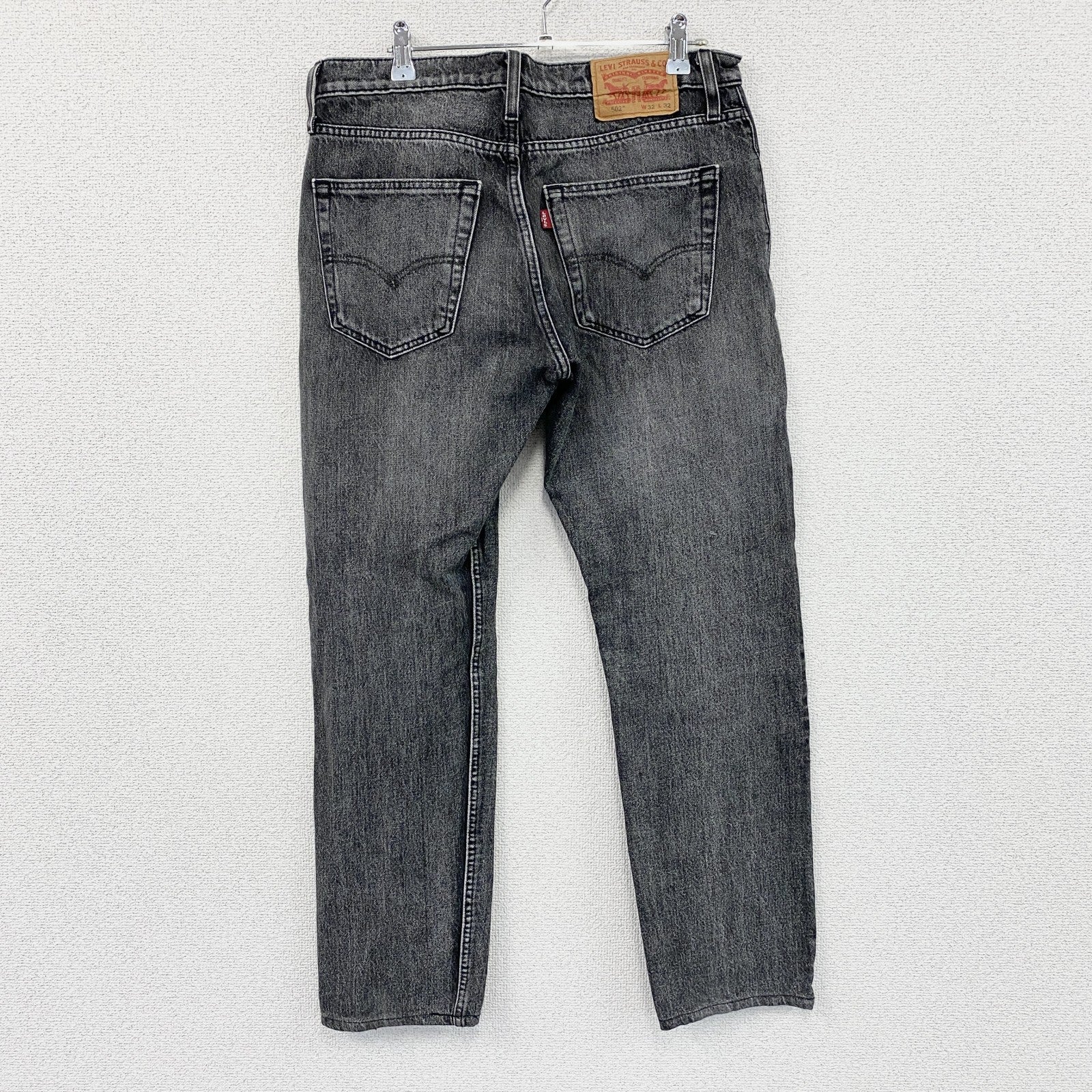 Levi’s　リーバイス　502　ブラックデニムパンツ/ジーンズ　ジップフライ　縦落ち　黒　ブラック　W32サイズ
