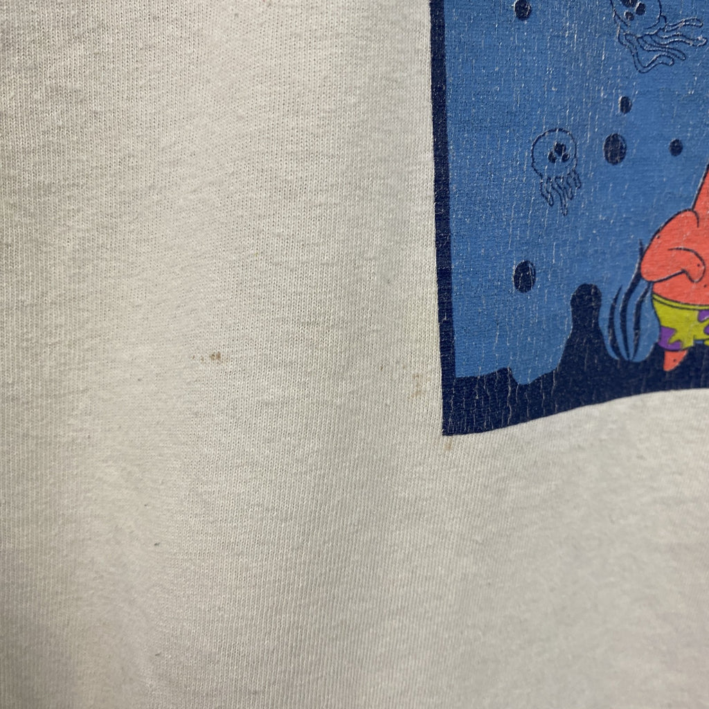 nickeldeon　スポンジボブ　半袖キャラクタープリントTシャツ　カートゥーン　白　ホワイト　Mサイズ