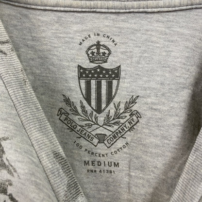 Polo Jeans Company　ポロジーンズカンパニー　半袖プリントTシャツ　グレー　Mサイズ