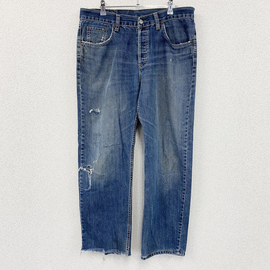 Levi’s　リーバイス　501　ダメージデニムパンツ/ジーンズ　ボタンフライ　縦落ち　インディゴ　W34サイズ