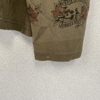 古着 used　長袖総柄プリントTシャツ　ロングスリーブTシャツ　デザインプリント　個性的　Lサイズ