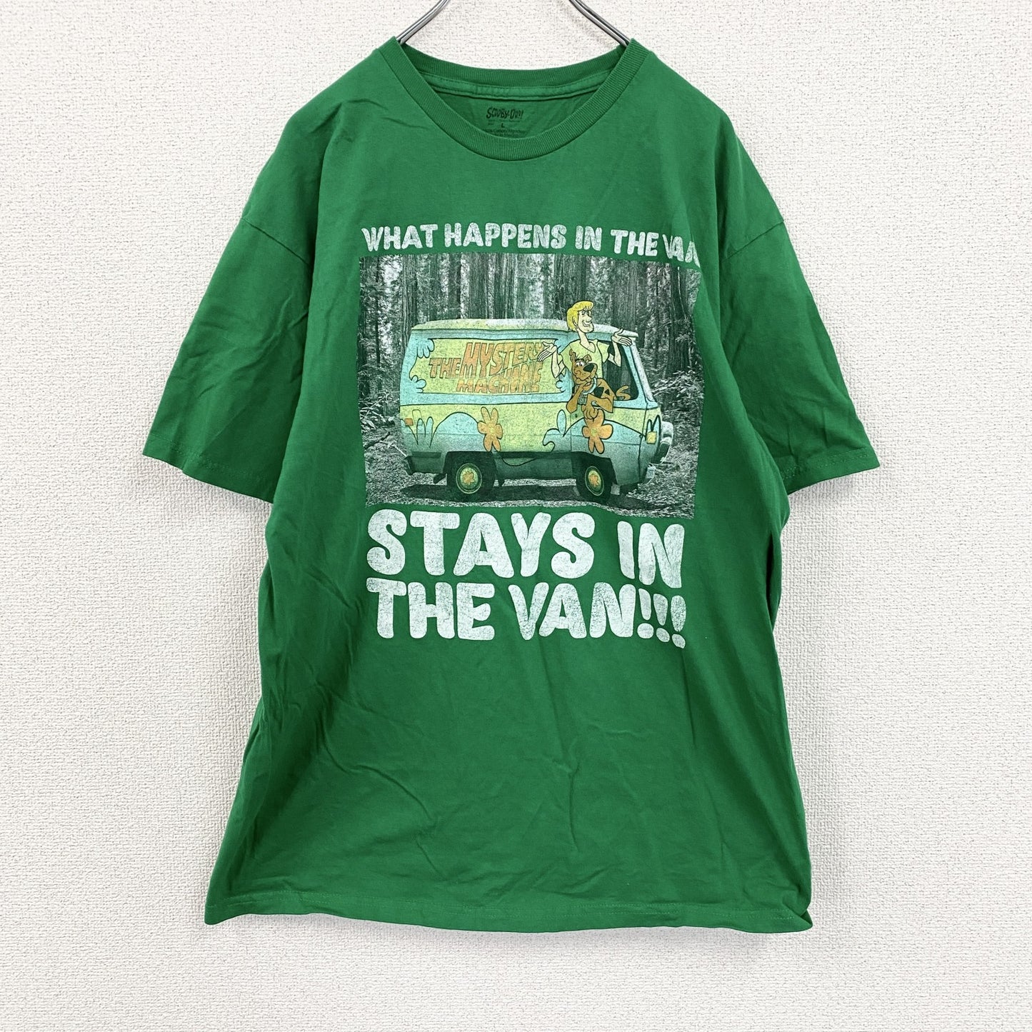 SCOOBY-DOO　スクービードゥー　半袖プリントTシャツ　キャラクター　緑　グリーン　Lサイズ