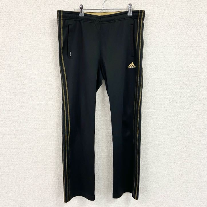 adidas　アディダス　トラックパンツ/ジャージパンツ　黒　ブラック　Lサイズ