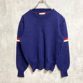 古着 used　～70s　Jantzen ジャンセン　USA製　ヴィンテージ　長袖Vガゼットニット　セーター　青　ブルー　Sサイズ