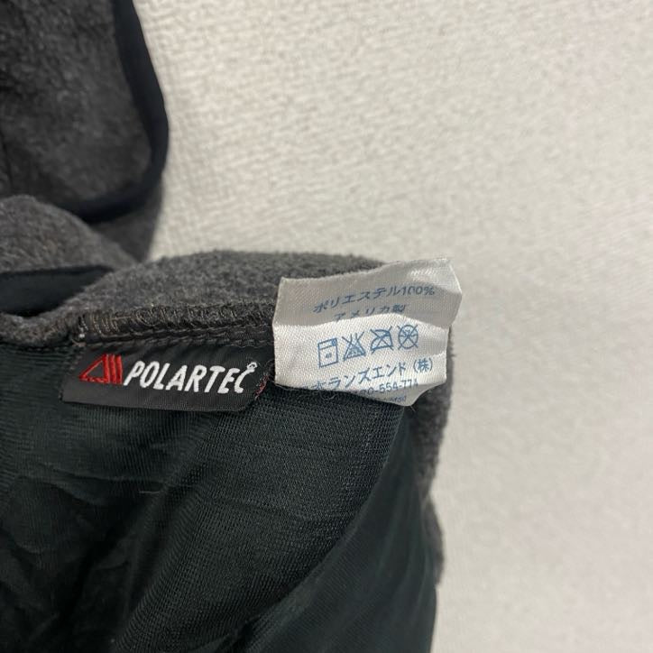 LAND’S END　ランズエンド　フルジップフリースベスト　灰色　グレー　Lサイズ