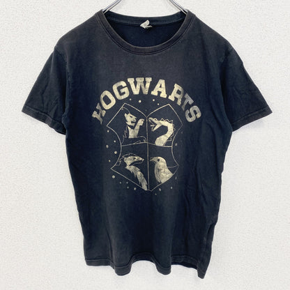 古着 used　Harry Potter ハリーポッター　半袖プリントTシャツ　HOGWARTS ホグワーツ　黒　ブラック
