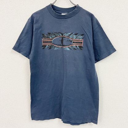 TULTEX　タルテックス　半袖プリントTシャツ　紺　ネイビー　Lサイズ
