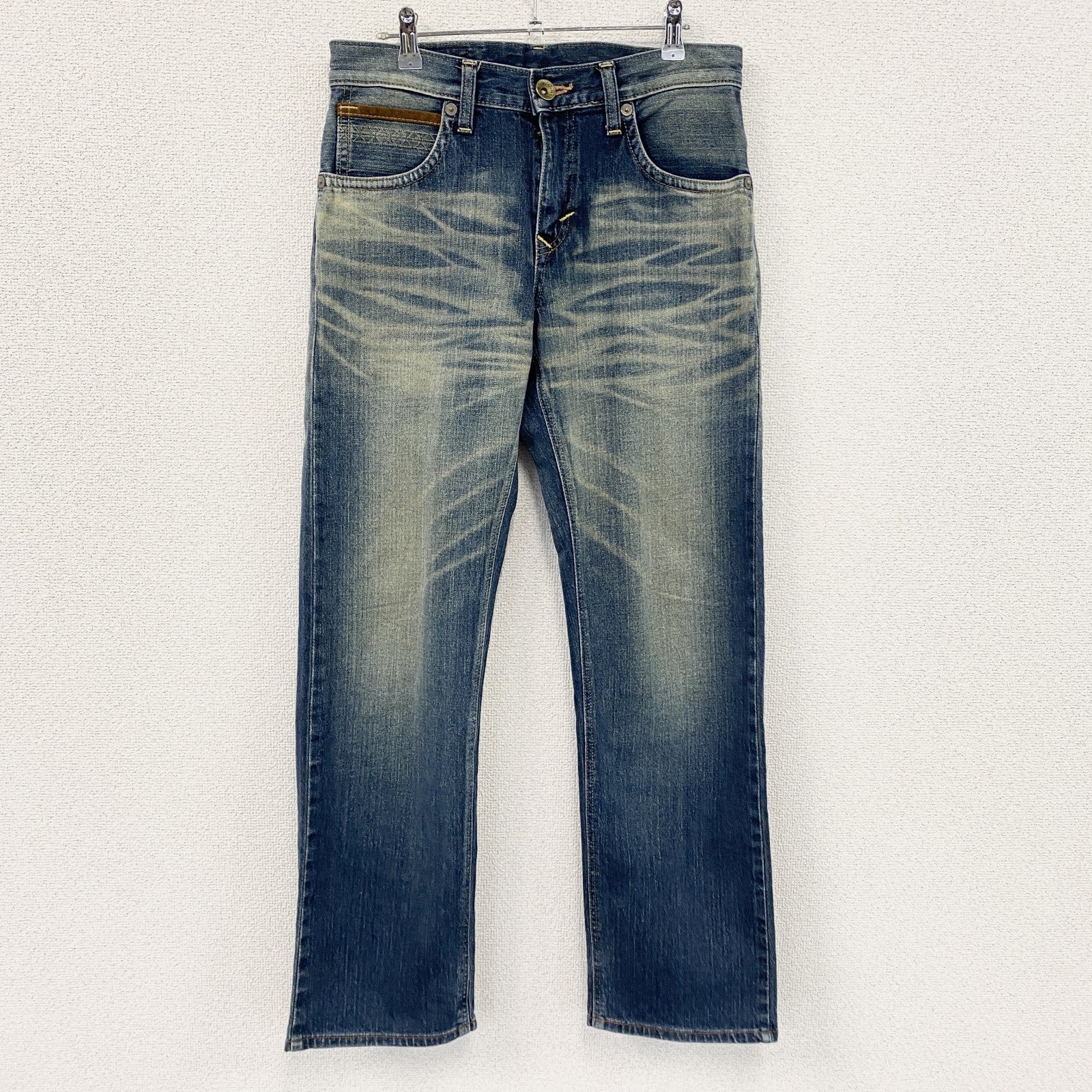 EDWIN　エドウィン　デニムパンツ/ジーンズ　縦落ち　鬼ヒゲ　フェード　ジップフライ　インディゴ　W30サイズ