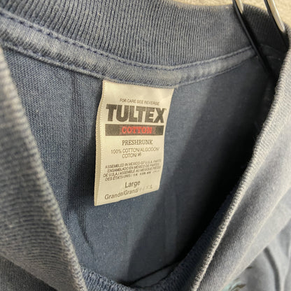 TULTEX　タルテックス　半袖プリントTシャツ　紺　ネイビー　Lサイズ
