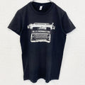古着 used　アメリカンアパレル　半袖デザインプリントTシャツ　タイプライター　黒　ブラック　クルーネック