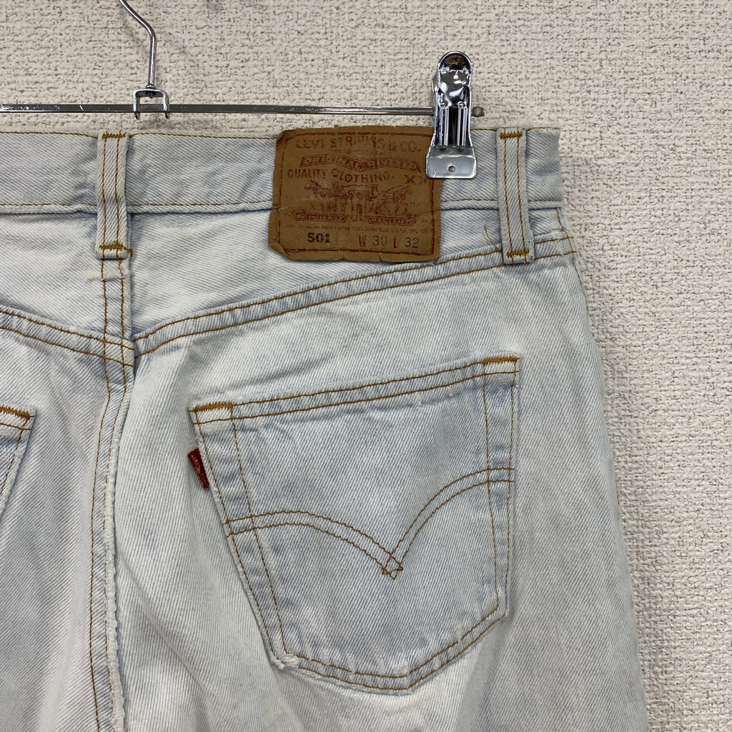 90s　Levi’s　リーバイス　501　デニムパンツ/ジーンズ　ボタンフライ　フェード　ヴィンテージ　インディゴ　W30サイズ