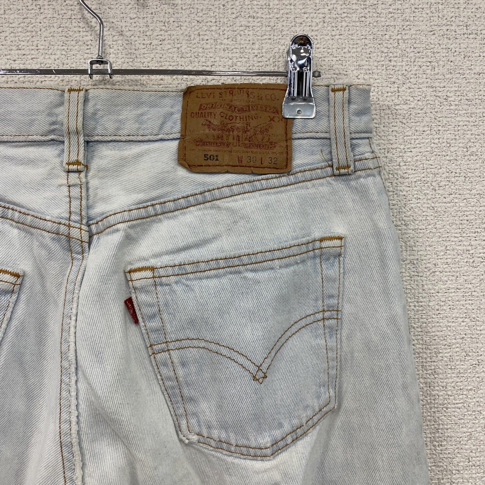90s　Levi’s　リーバイス　501　デニムパンツ/ジーンズ　ボタンフライ　フェード　ヴィンテージ　インディゴ　W30サイズ