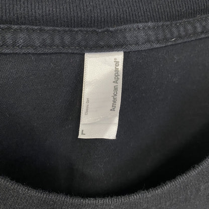 古着 used　アメリカンアパレル　半袖デザインプリントTシャツ　タイプライター　黒　ブラック　クルーネック