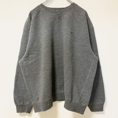 古着 used　STARTER　スターター　長袖ワンポイント刺繍スウェット　トレーナー　グレー　ビッグシルエット　XLサイズ