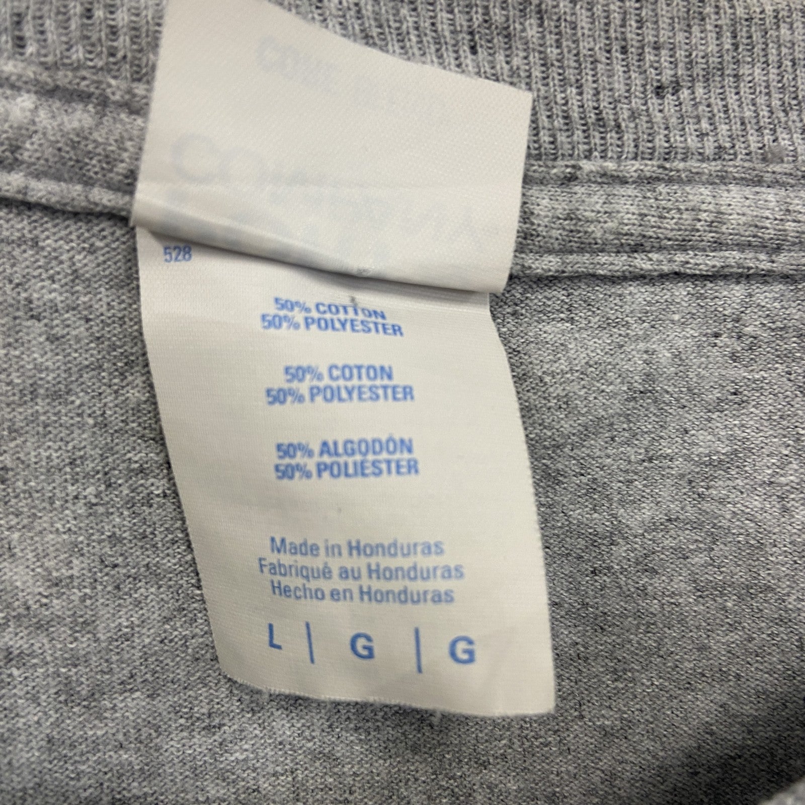PORT&COMPANY　半袖プリントTシャツ　ポケT　企業T　ICBS　灰色　グレー　Lサイズ