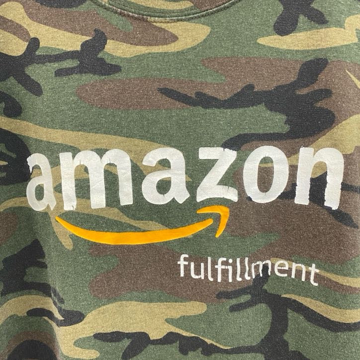 PORT&COMPANY　Amazon　CLT2　半袖プリントTシャツ　企業T　アドバタイジング　迷彩柄　Lサイズ