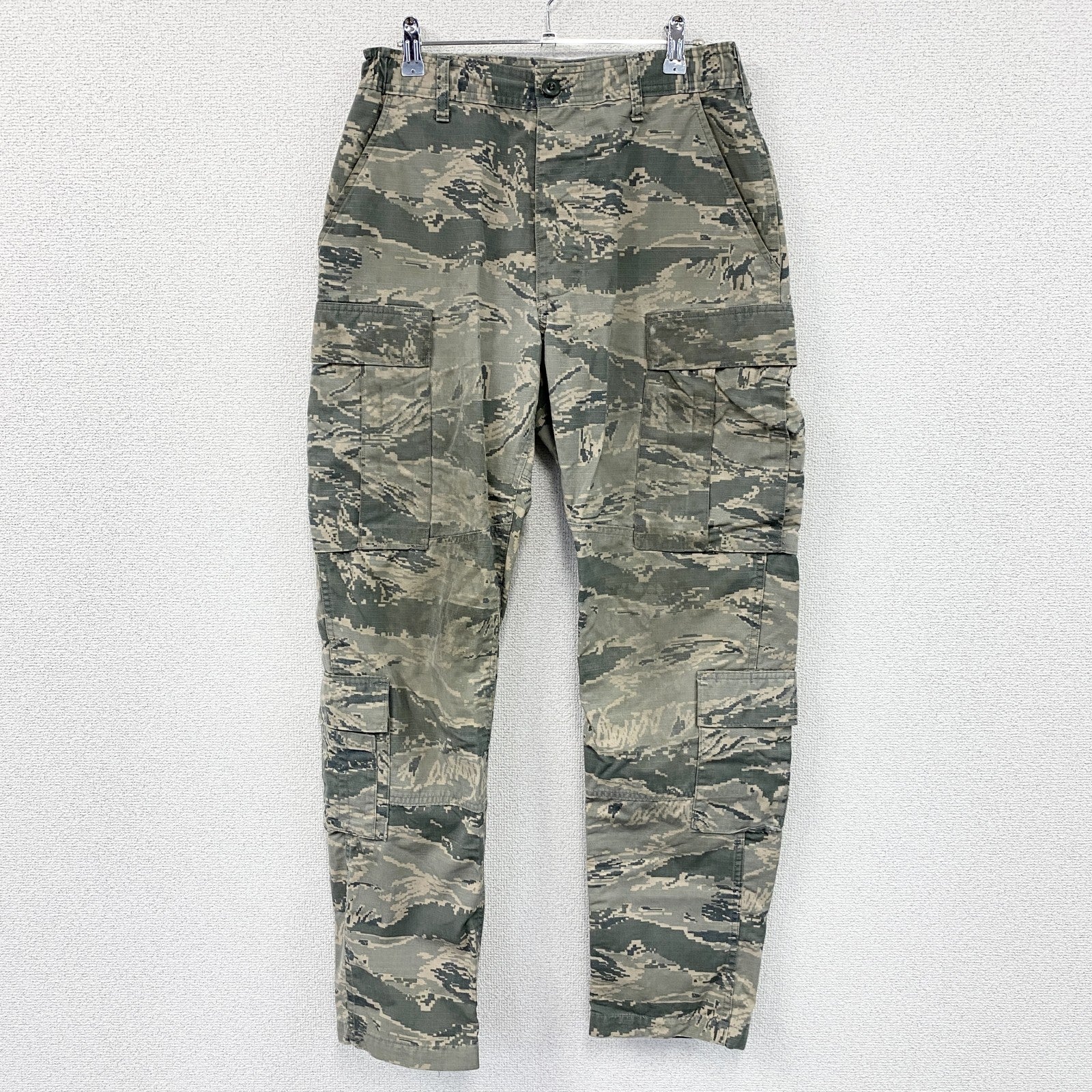 U.S.AIR FORCE　米空軍　ABU　カーゴパンツ　ミリタリーパンツ　8つポケット　デジタルカモ　迷彩　カーキ　30Rサイズ