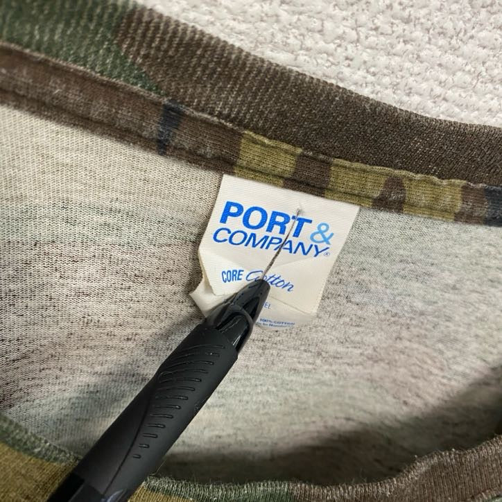 PORT&COMPANY　Amazon　CLT2　半袖プリントTシャツ　企業T　アドバタイジング　迷彩柄　Lサイズ